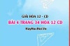 Giải bài 4 trang 34 Hóa 12 Cánh Diều SGK